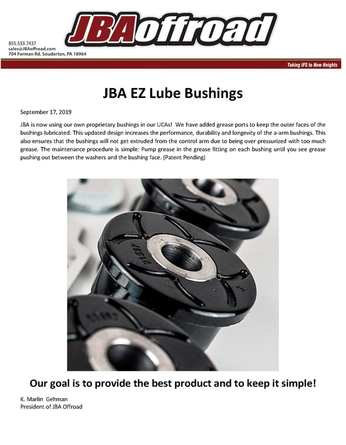 JBA EZ Lube Bushing